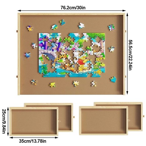 Foldable wooden jigsaw - wooden,