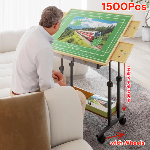 1500 piece jigsaw - piece, table
