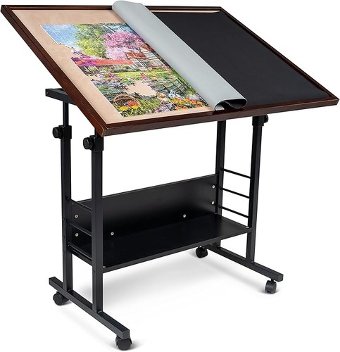 Jigsaw puzzle table tilt - table,