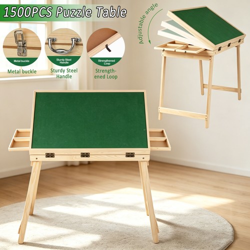 Jigsaw puzzle table with - puzzle,